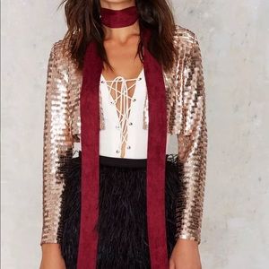 New Nasty Gal Such A Rush sequin jacket sz XS $255